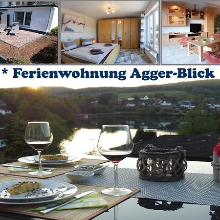 Exklusive Ferienwohnung 'Agger-Blick' Mit Grosser Seeblick-Terrasse & Sauna Gummersbach Esterno foto