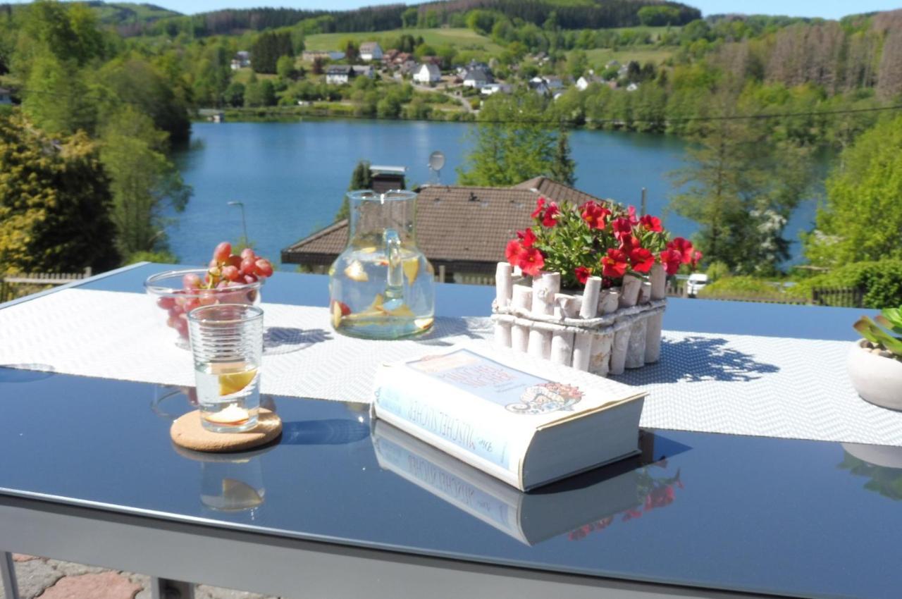 Exklusive Ferienwohnung 'Agger-Blick' Mit Grosser Seeblick-Terrasse & Sauna Gummersbach Esterno foto