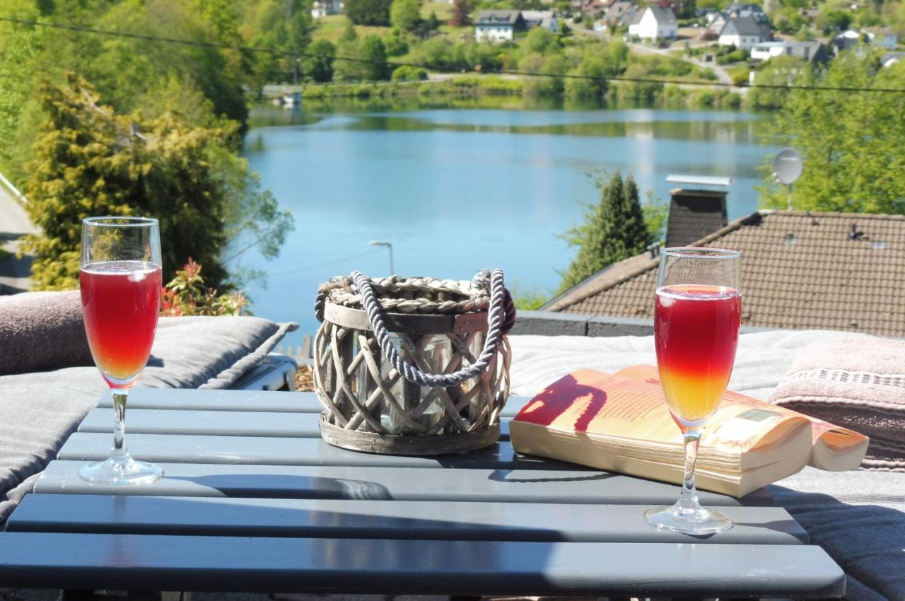 Exklusive Ferienwohnung 'Agger-Blick' Mit Grosser Seeblick-Terrasse & Sauna Gummersbach Esterno foto