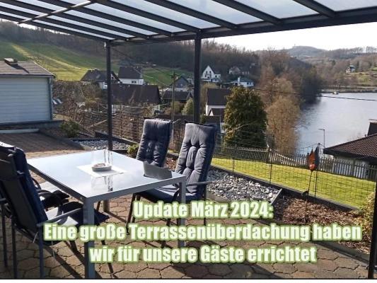 Exklusive Ferienwohnung 'Agger-Blick' Mit Grosser Seeblick-Terrasse & Sauna Gummersbach Esterno foto